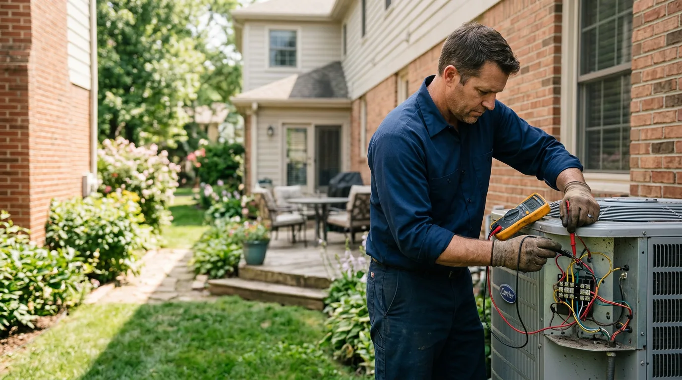 HVAC technician working near Irvine, PA